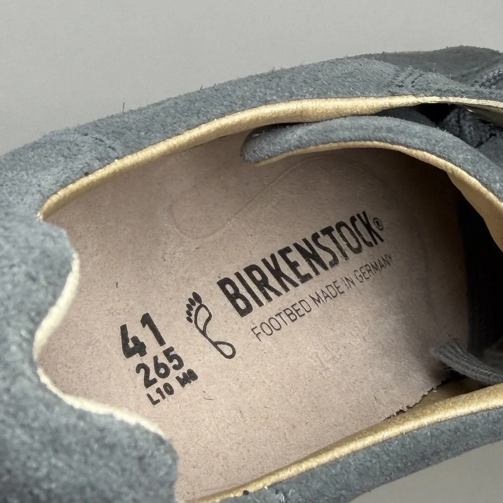 Birkenstock Size 41 / W 10 /‎ M 8 Blue Suede Bend Low Lace Up Sneaker Shoes
